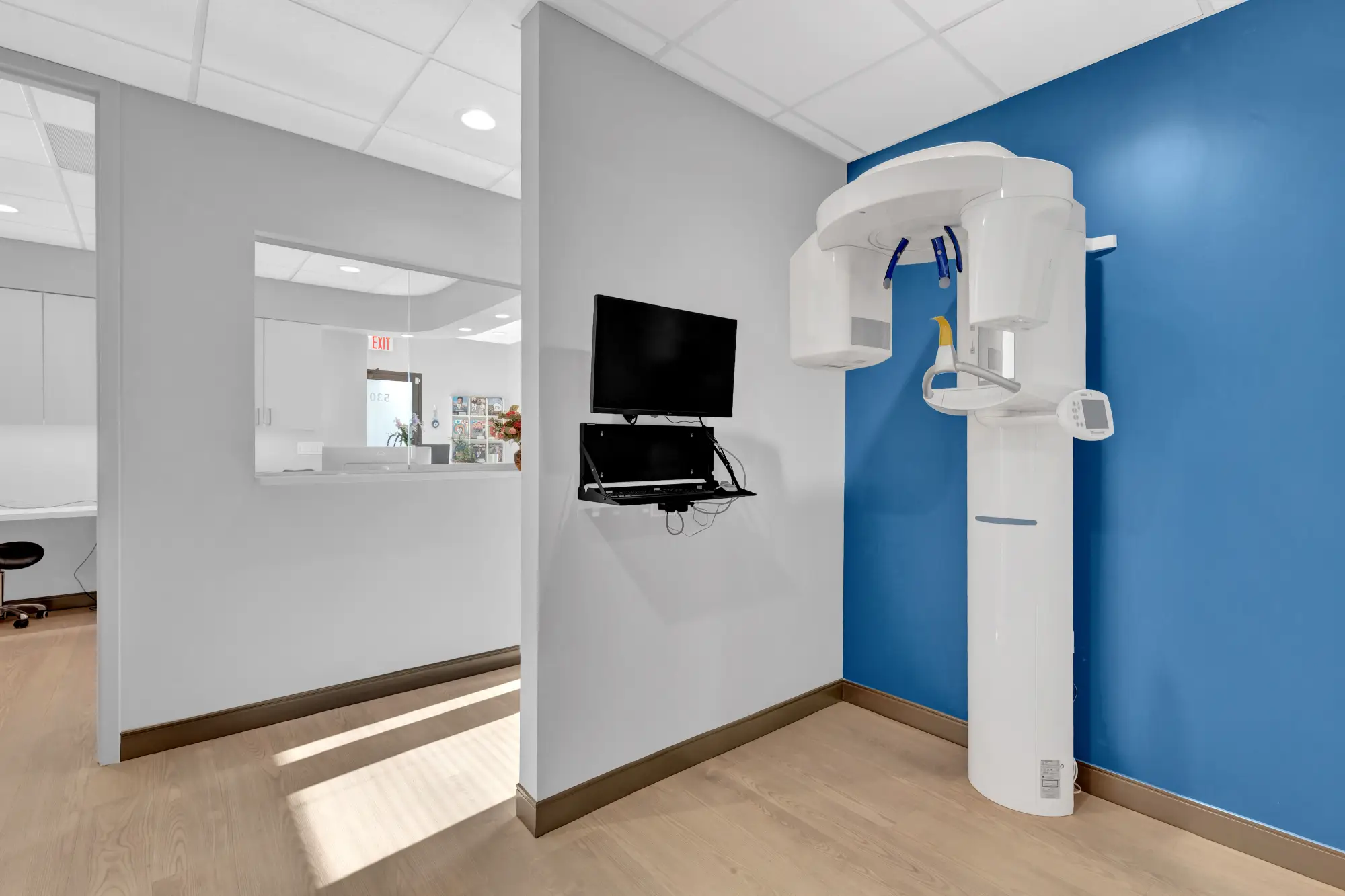 Panoramic X-ray unit in the imaging room