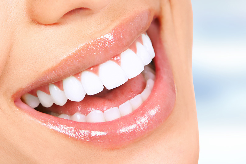 Close-up of a bright, white smile
